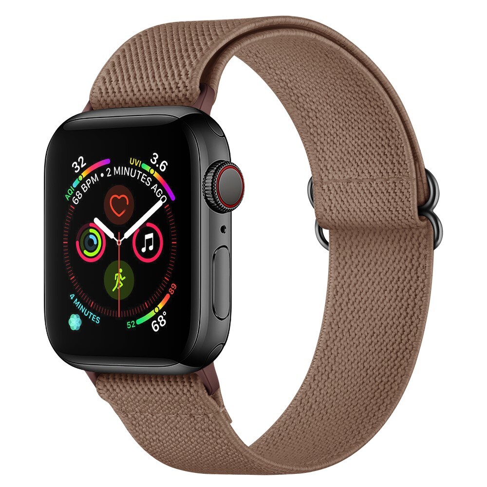 Apple Watch 45mm Series 9 Armband i resår, brun