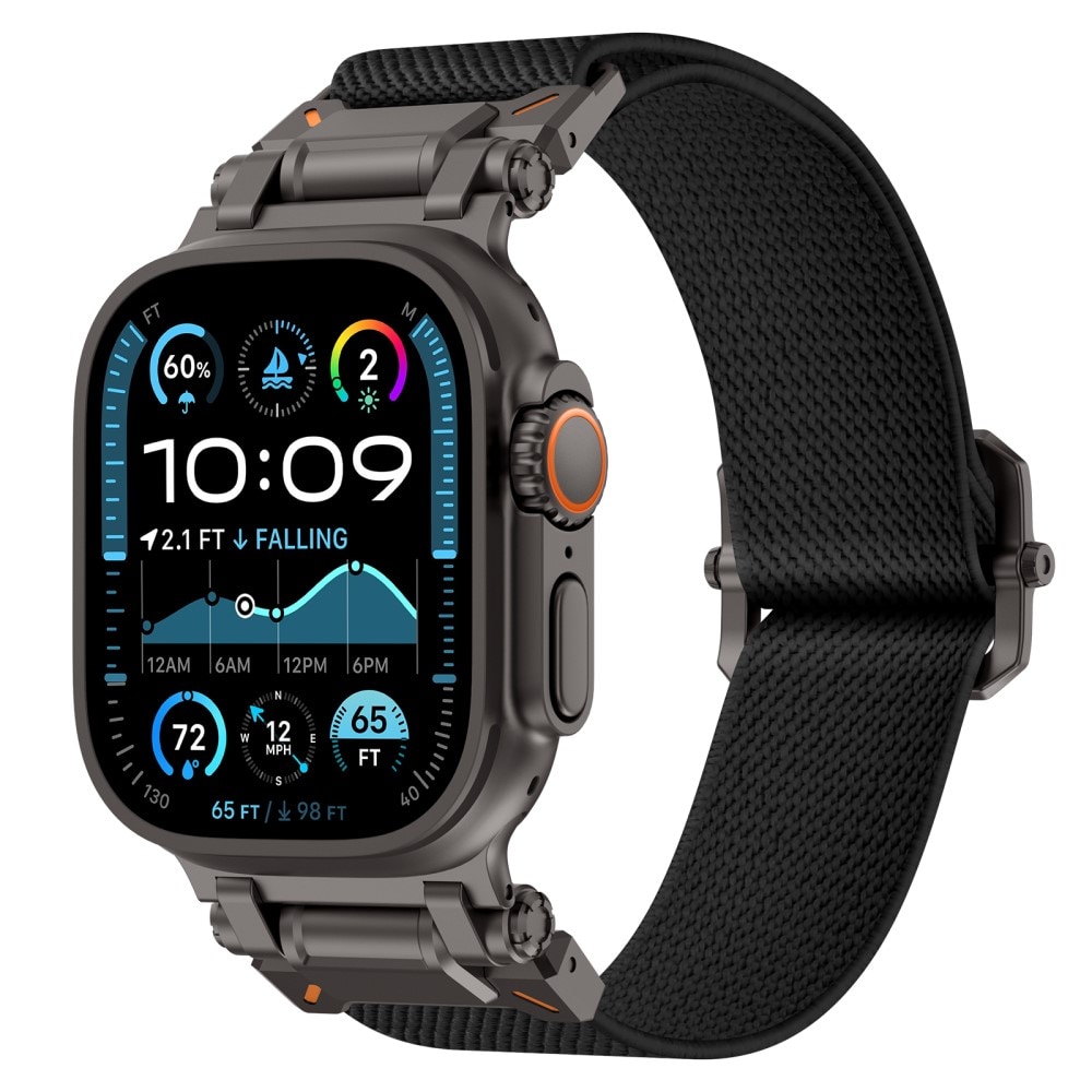 Apple Watch Series 7 45mm Armband i resår, Svart