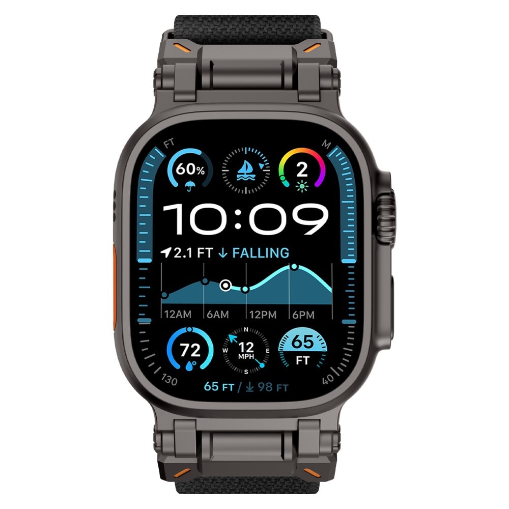 Apple Watch Series 7 45mm Armband i resår, Svart