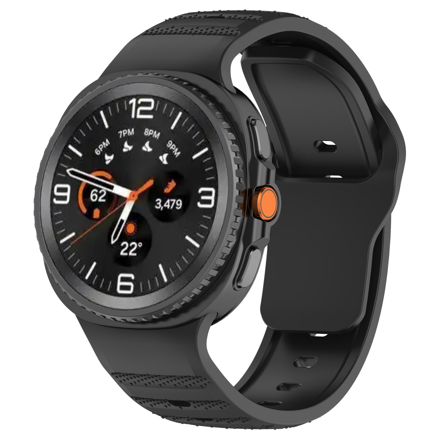 Samsung Galaxy Watch 8 Classic Armband i silikon, Svart
