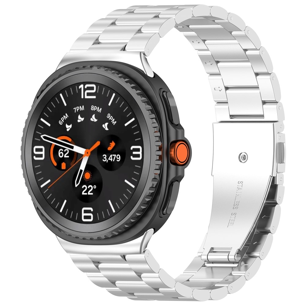 Samsung Galaxy Watch Ultra (2025) Stilrent länkarmband i metall, Silver