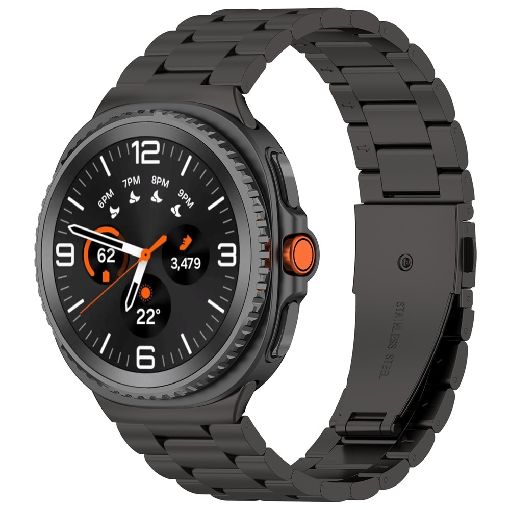 Samsung Galaxy Watch Ultra (2025) Stilrent länkarmband i metall, Svart