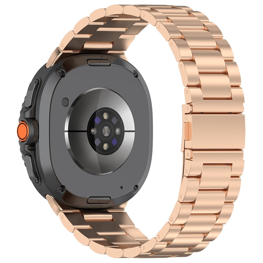 Samsung Galaxy Watch 8 44mm Stilrent länkarmband i metall, Roséguld