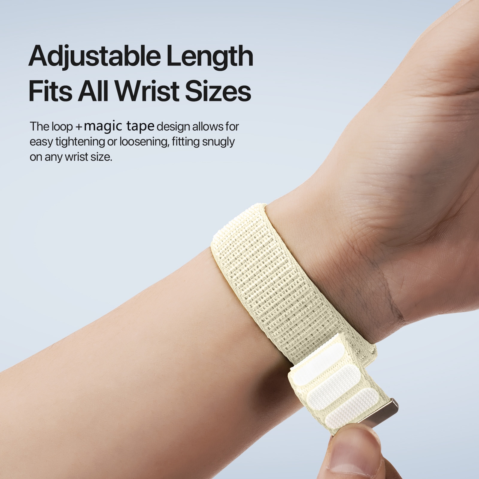 Apple Watch Series 10 42mm Nylonarmband, Vit