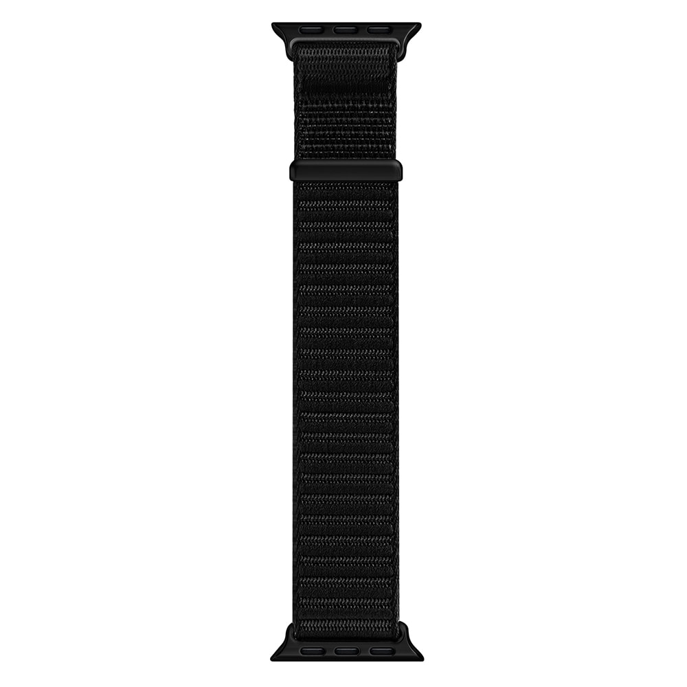 Apple Watch Series 8 45mm Nylonarmband, Svart