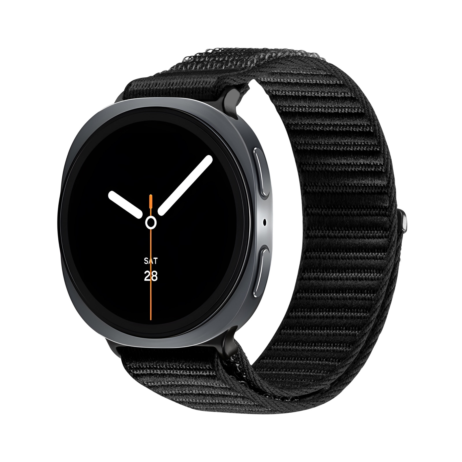 Samsung Galaxy Watch 8 44mm Nylonarmband, Svart