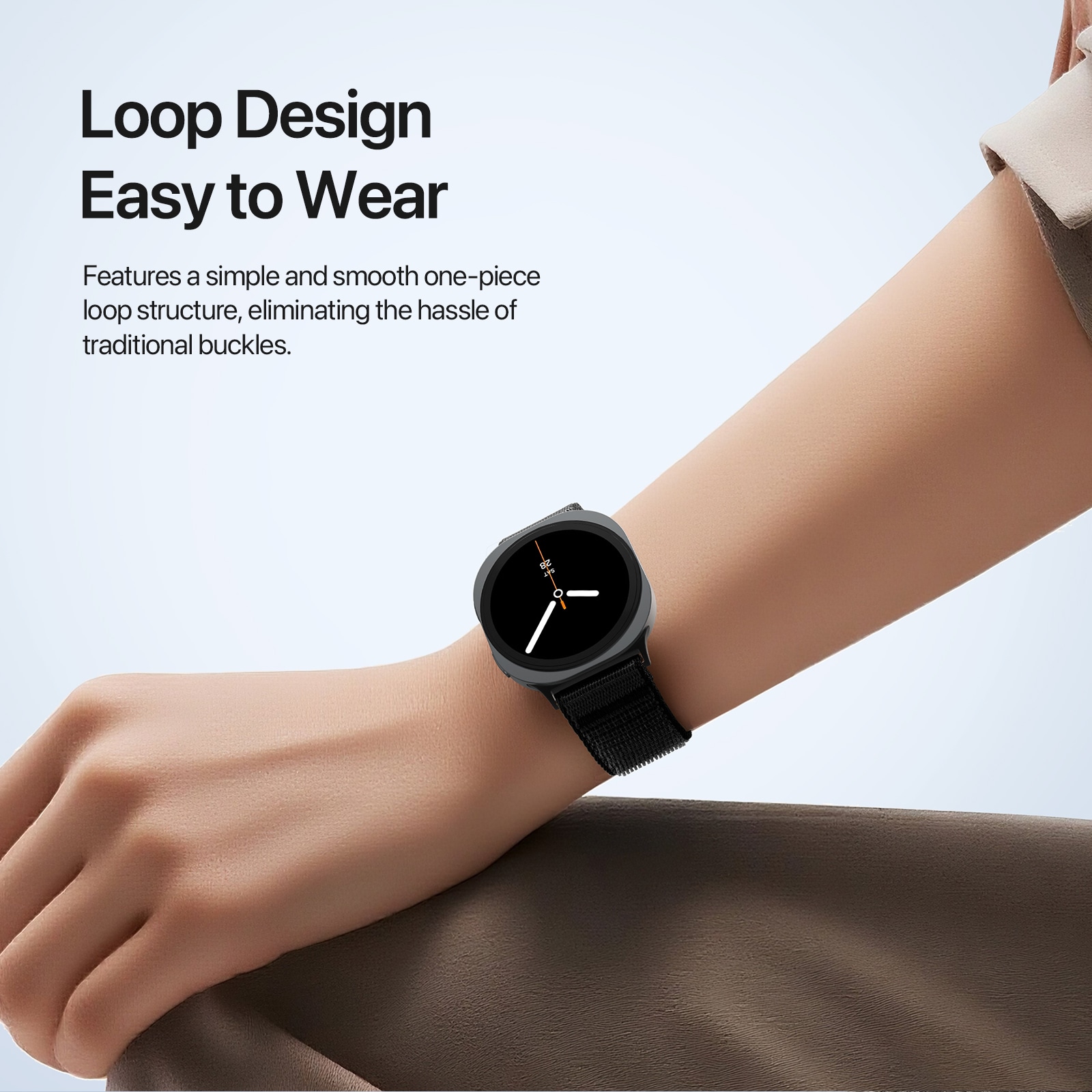 Samsung Galaxy Watch 8 40mm Nylonarmband, Svart