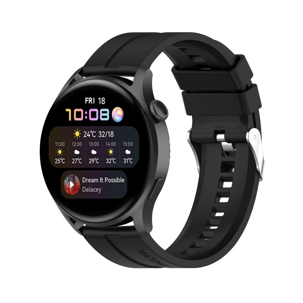 Huawei Watch 3/Watch 3 Pro Armband i silikon, Svart