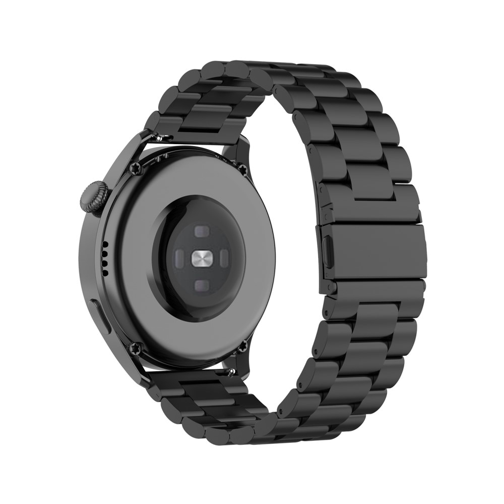 Huawei Watch GT 3 46mm/GT Runner Stilrent länkarmband i metall, svart