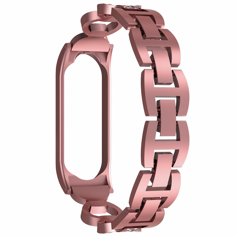 Xiaomi Mi Band 5/6 Lyxigt armband med glittrande stenar, rosa
