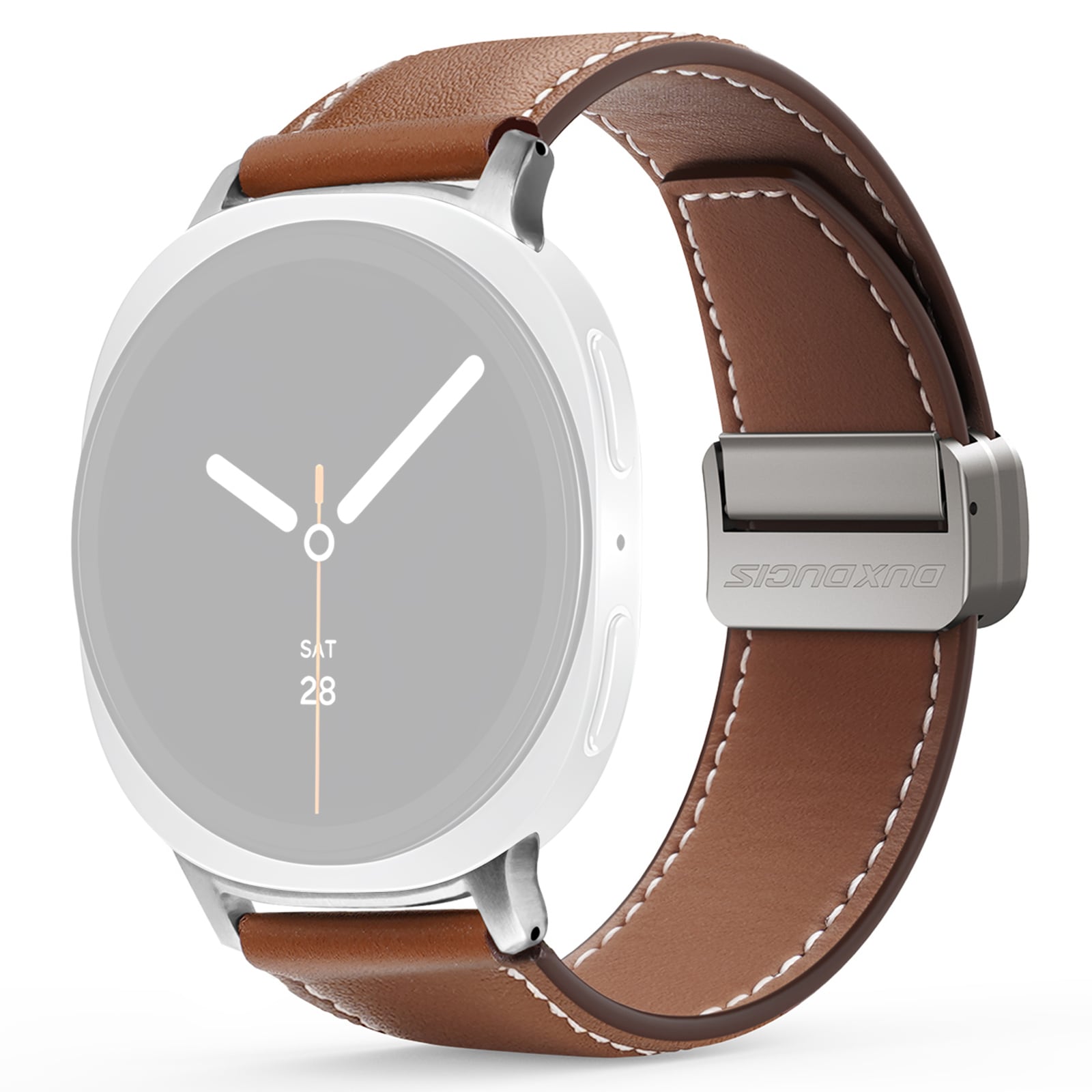 Samsung Galaxy Watch 8 44mm Armband i läder, Brun
