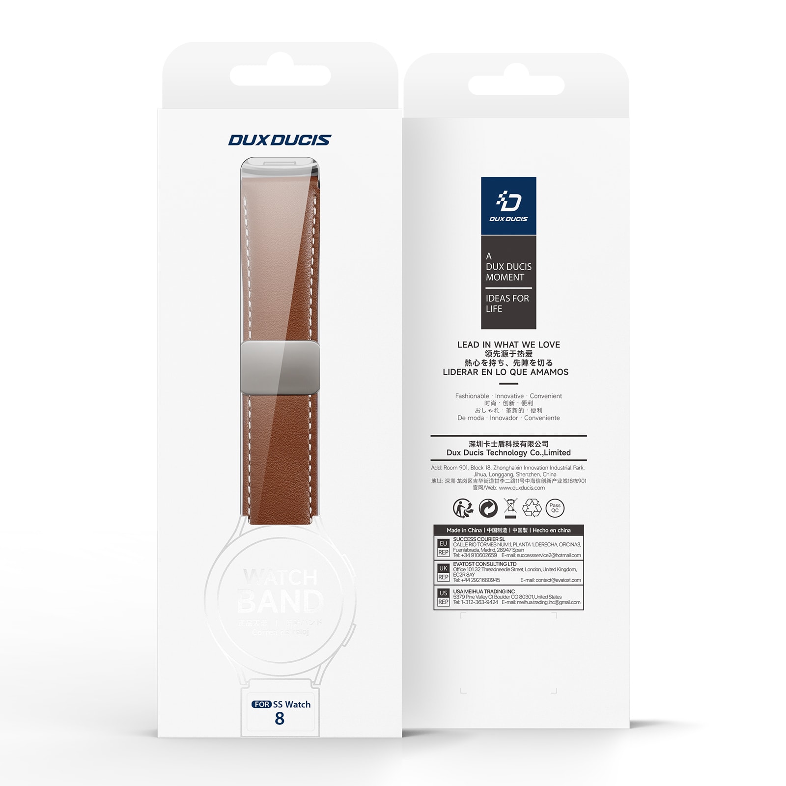 Samsung Galaxy Watch 8 44mm Armband i läder, Brun