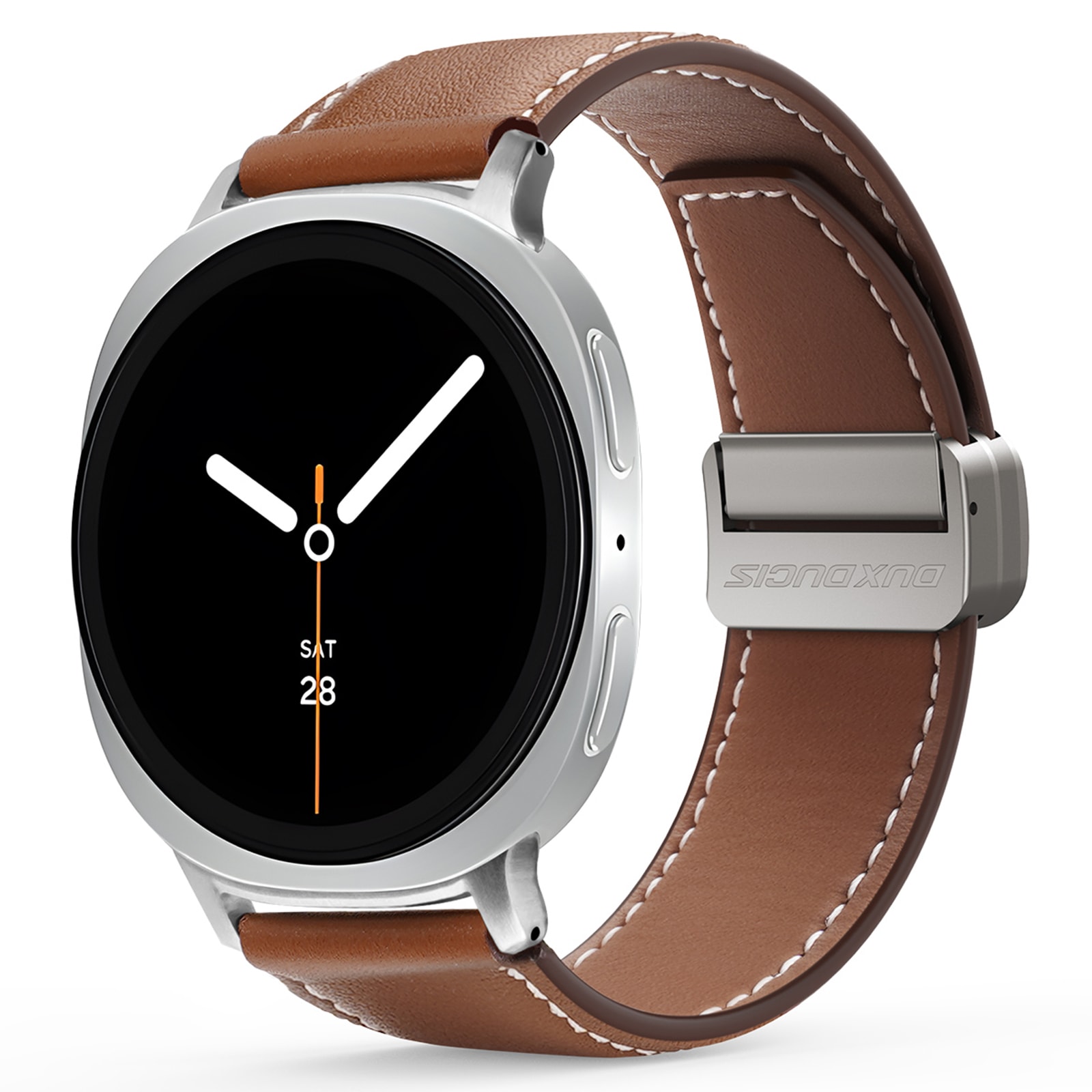Samsung Galaxy Watch 8 44mm Armband i läder, Brun