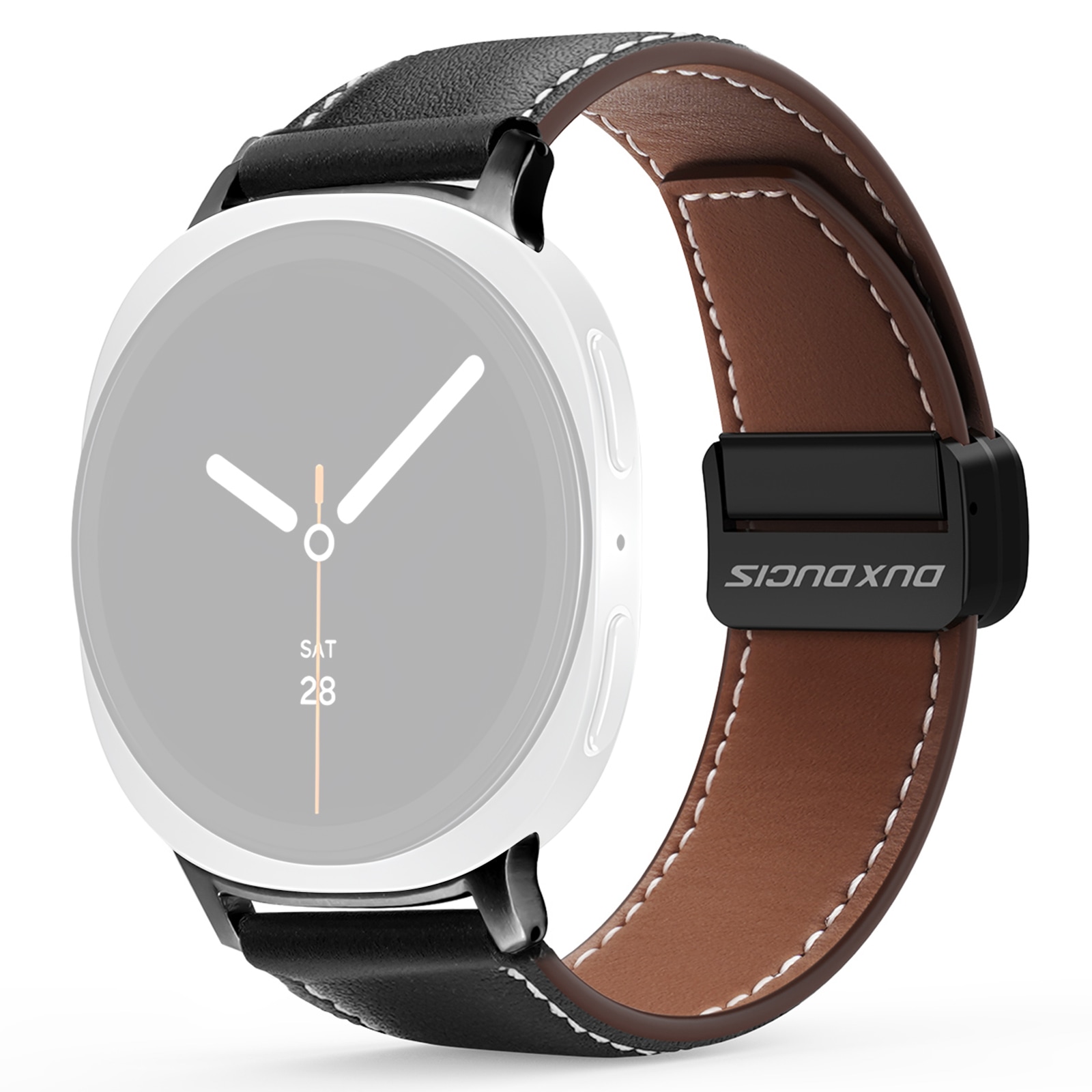 Samsung Galaxy Watch 8 40mm Armband i läder, Svart