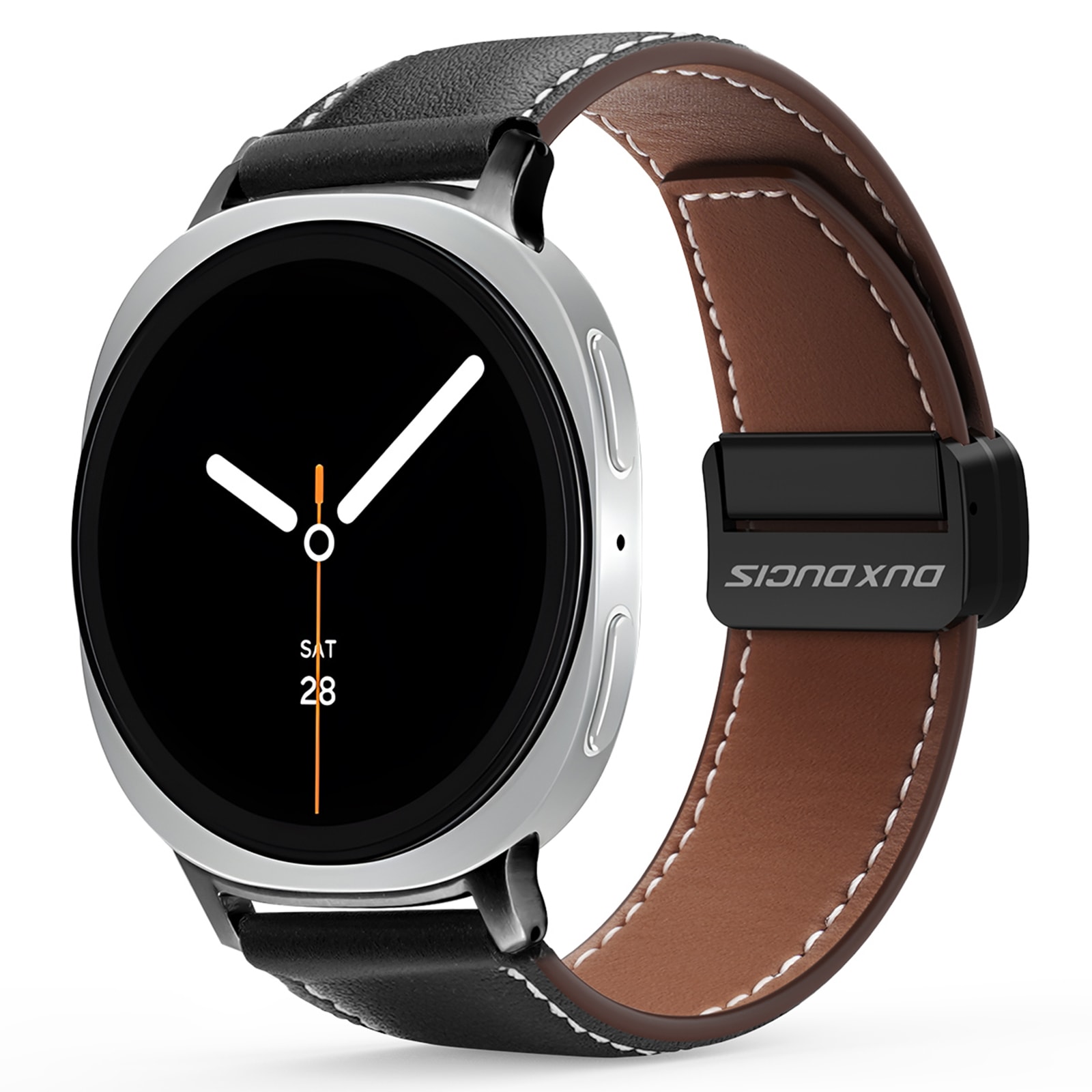 Samsung Galaxy Watch 8 40mm Armband i läder, Svart