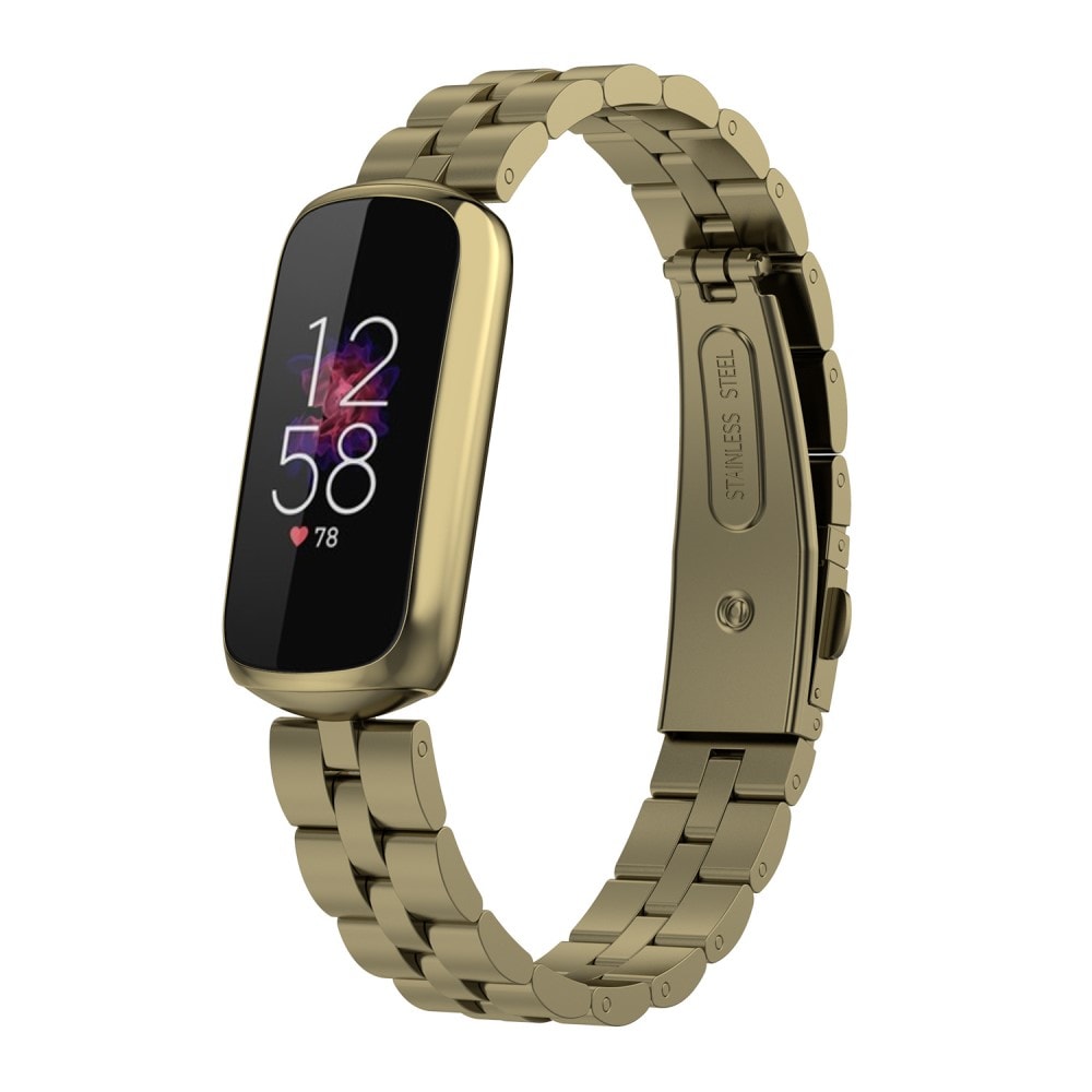 Fitbit Luxe Stilrent länkarmband i metall, Guld
