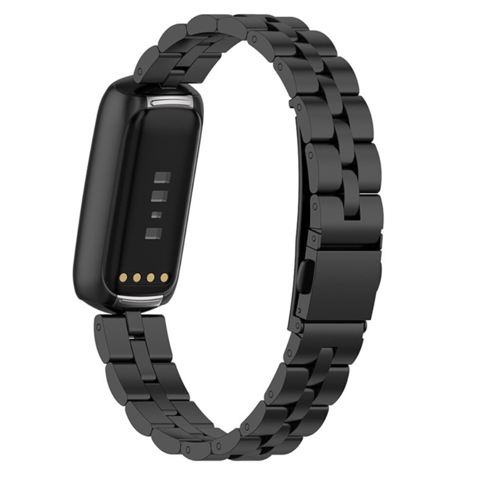 Fitbit Luxe Stilrent länkarmband i metall, Svart