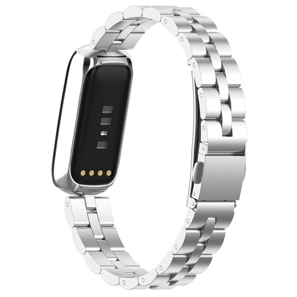 Fitbit Luxe Stilrent länkarmband i metall, silver