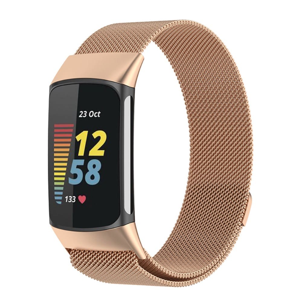 Fitbit Charge 6 Armband Milanese Loop, roséguld