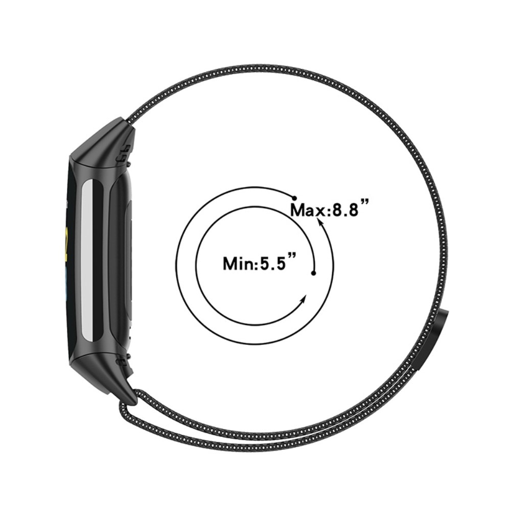 Fitbit Charge 6 Armband Milanese Loop, roséguld