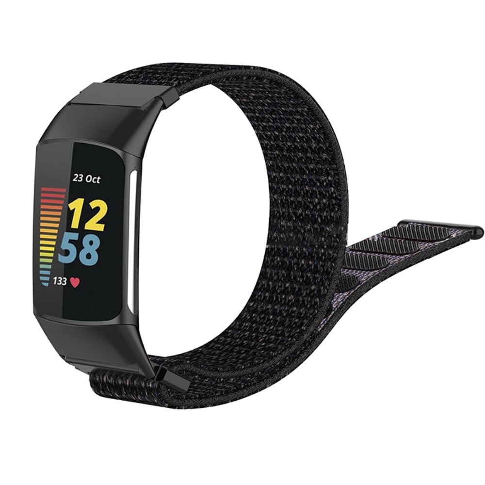 Fitbit Charge 6 Armband i nylon, svart
