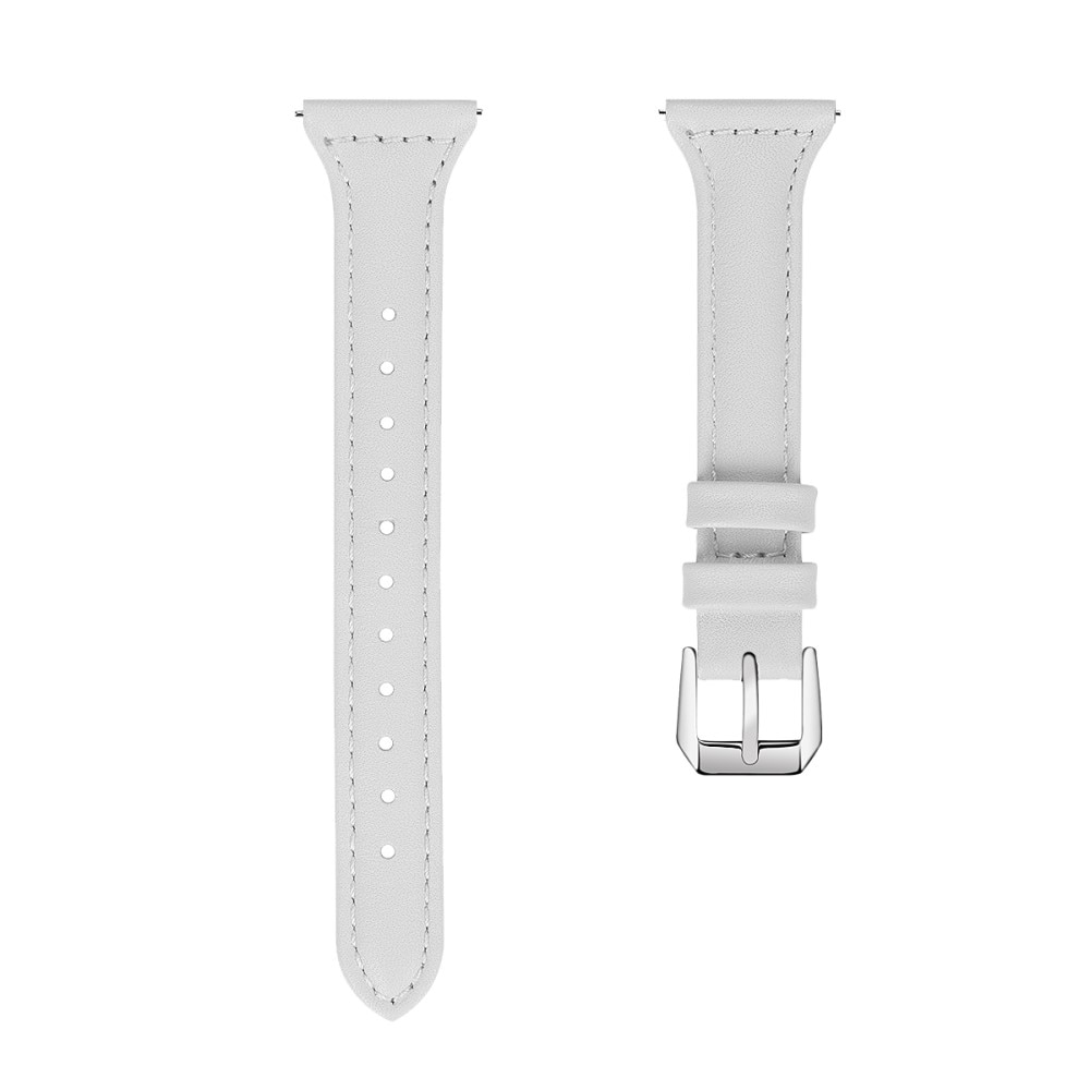 Garmin Vivoactive 5 Smalt armband i äkta läder, vit