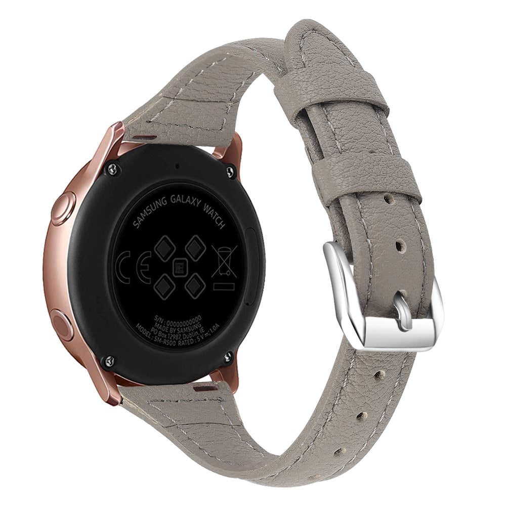 Samsung Galaxy Watch 6 44mm Smalt armband i äkta läder, grå