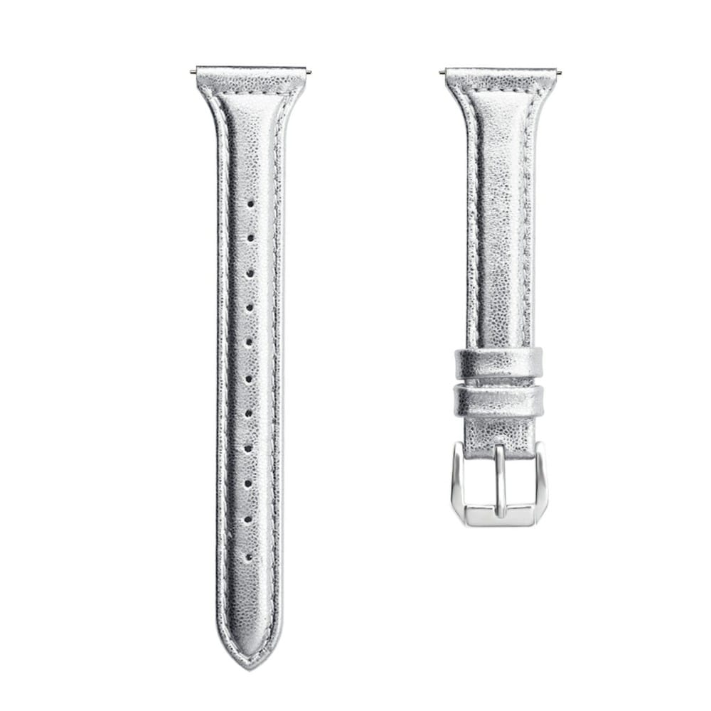 Polar Ignite Smalt armband i äkta läder, silver