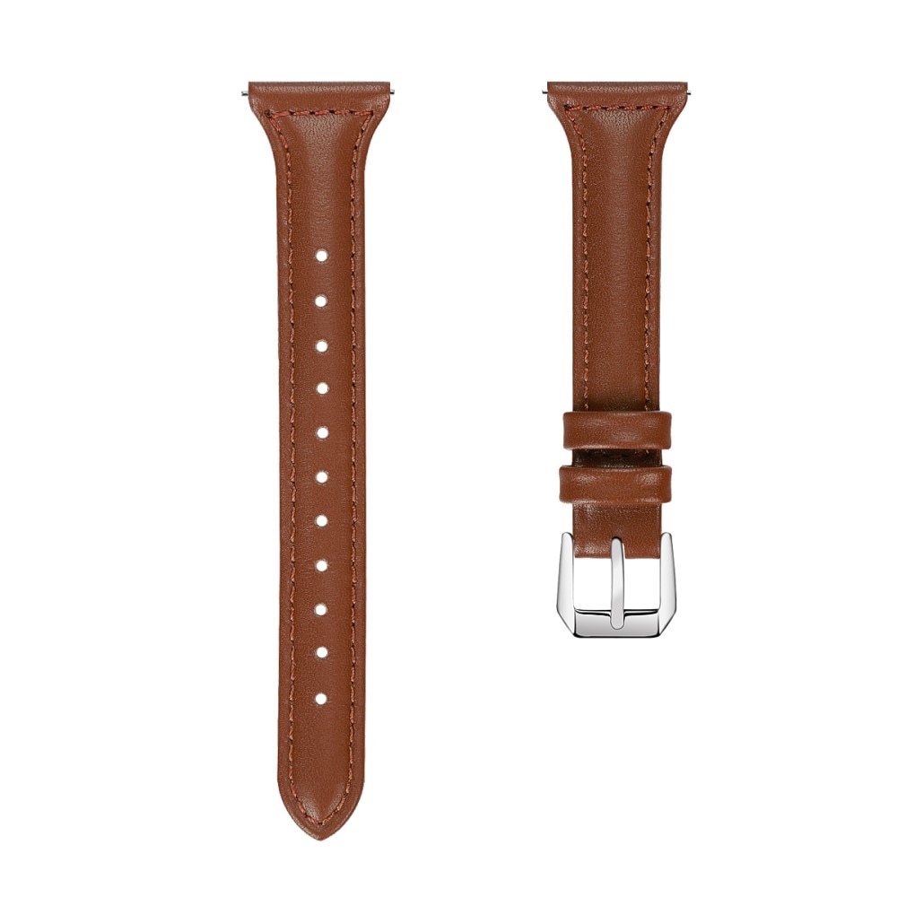 Garmin Vivoactive 5 Smalt armband i äkta läder, brun