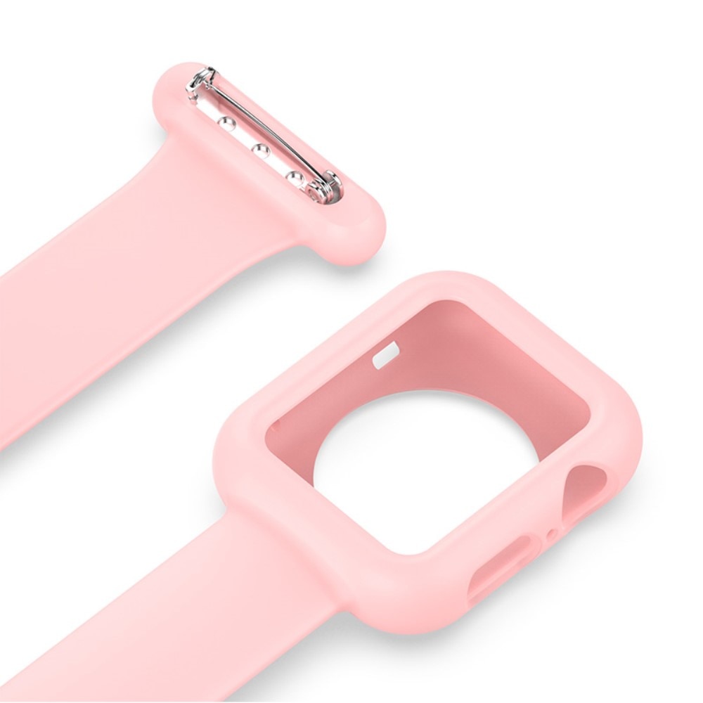 Apple Watch 45mm Series 8 Sjuksköterskeklocka med skal, rosa