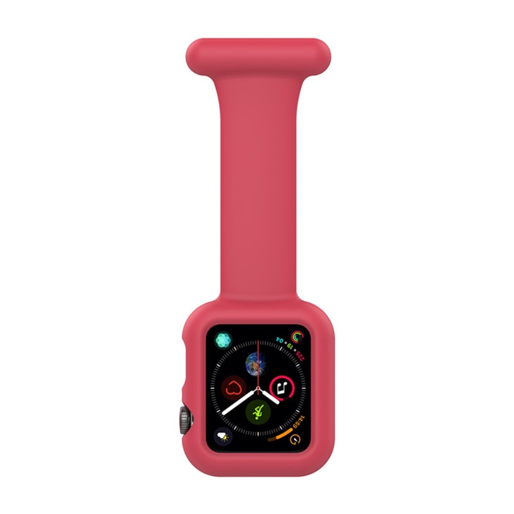 Apple Watch 42/44/45 mm Sjuksköterskeklocka med skal, röd