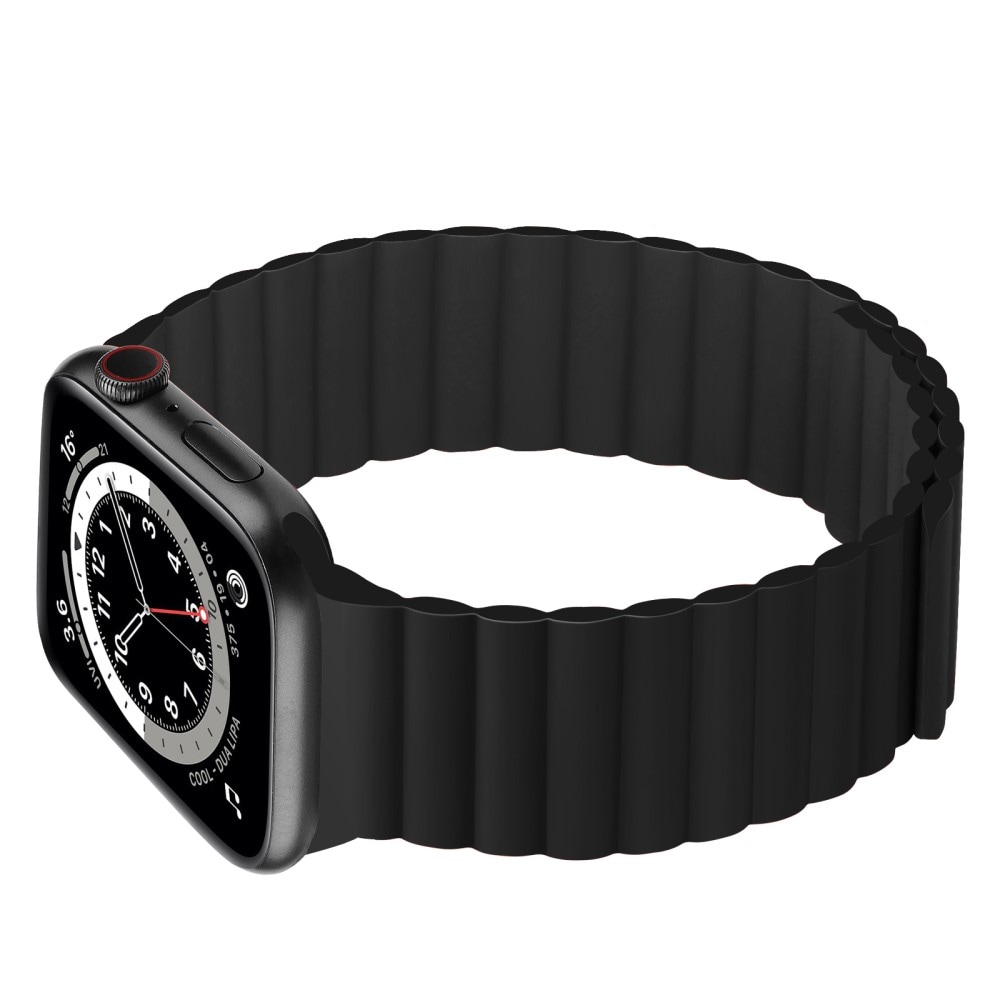 Apple Watch 44mm Armband i silikon med magnetstängning, svart