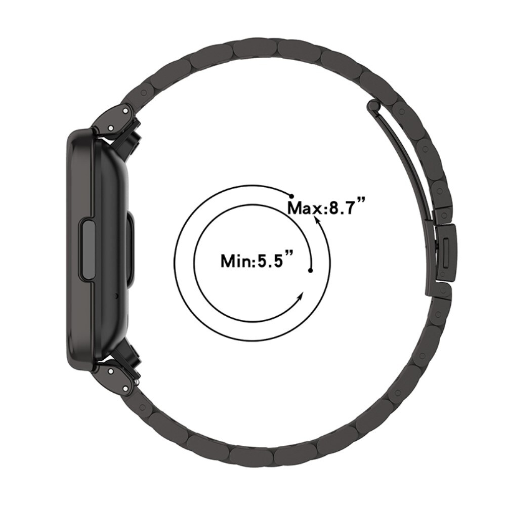 Xiaomi Redmi Watch 2 Lite Stilrent länkarmband i metall, Svart