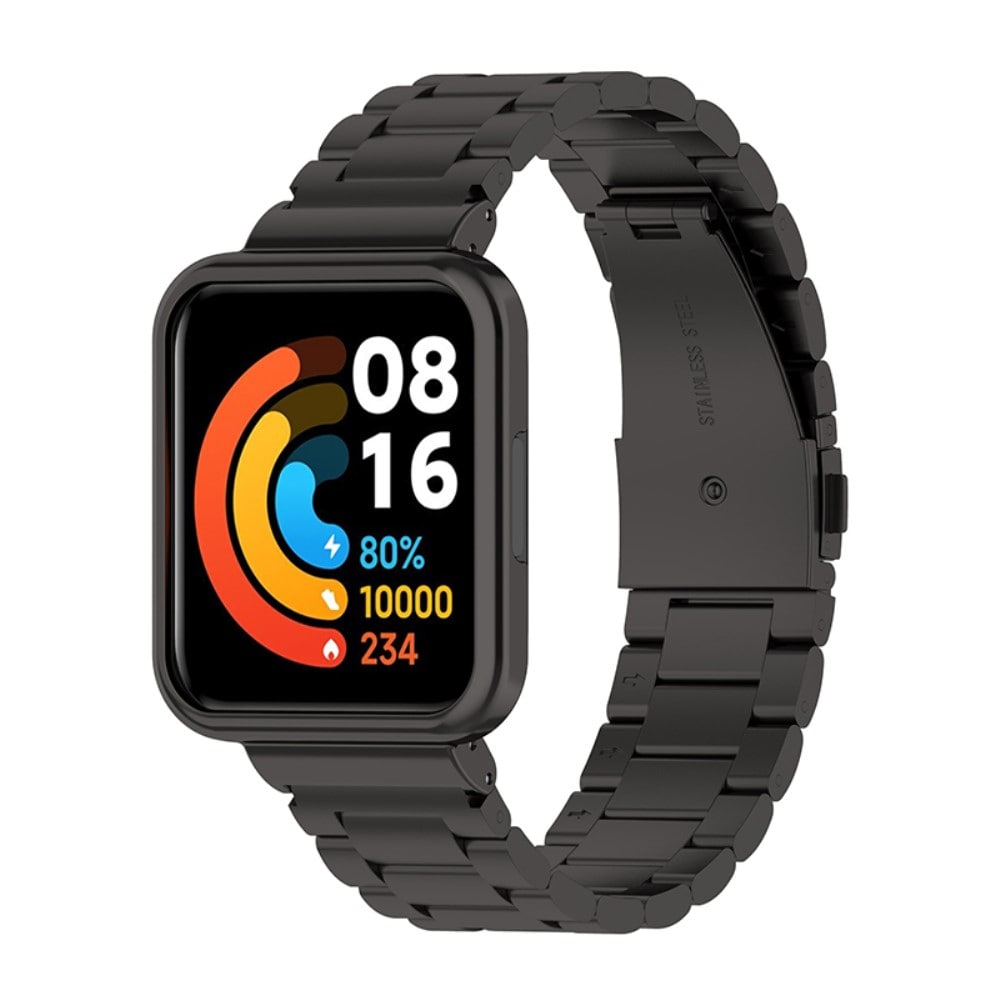 Xiaomi Redmi Watch 2 Lite Stilrent länkarmband i metall, Svart