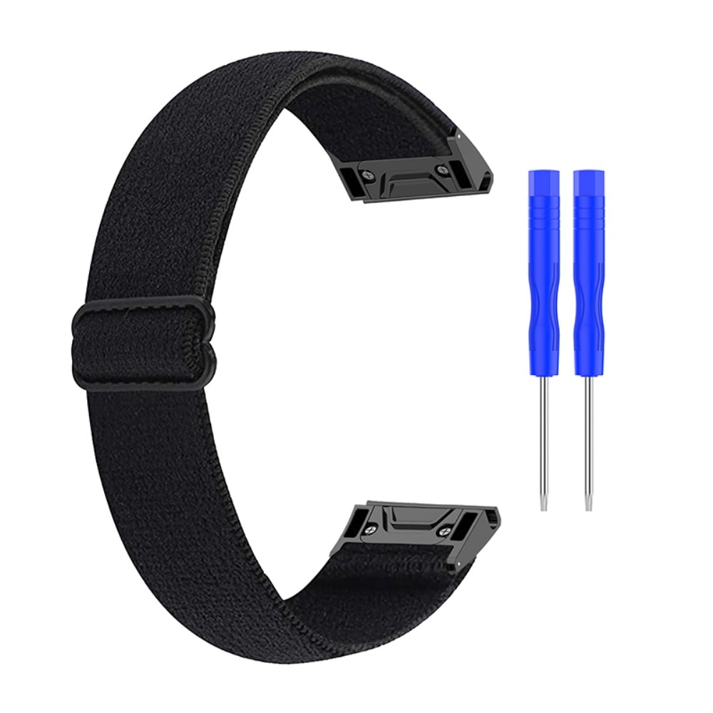 Garmin Fenix 5X/5X Plus Armband i resår, svart
