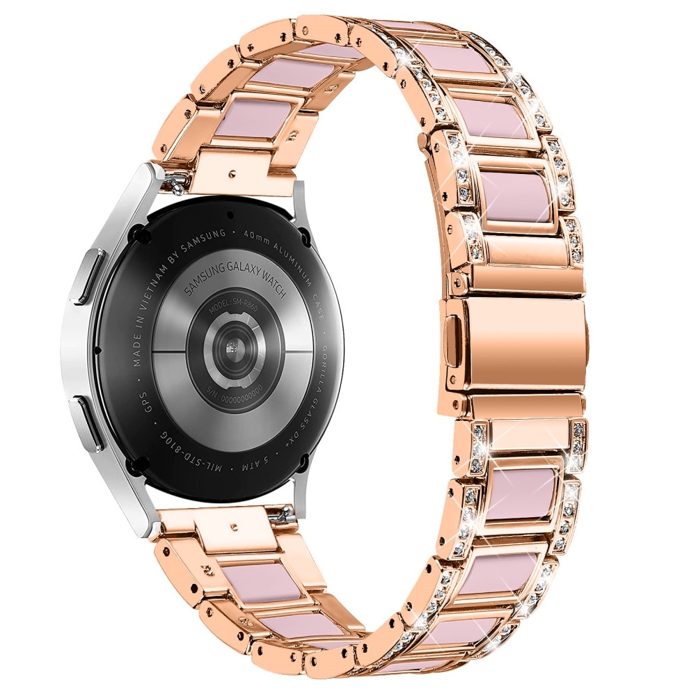 Garmin Forerunner 165 Armband i metall med fina stenar, Rosegold Rose