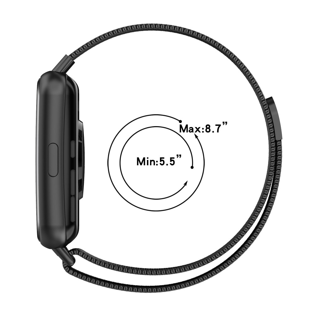 Huawei Watch Fit 2 Armband Milanese Loop, svart