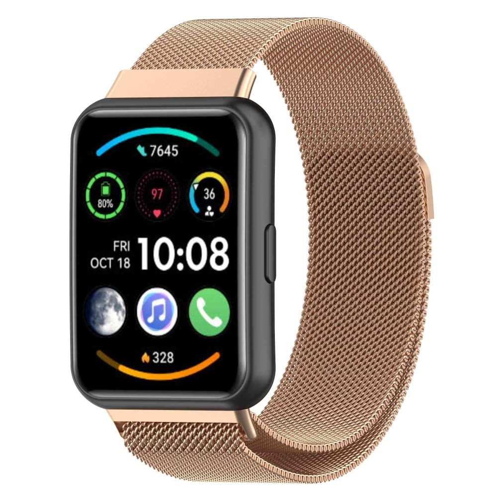 Huawei Watch Fit 2 Armband Milanese Loop, roséguld