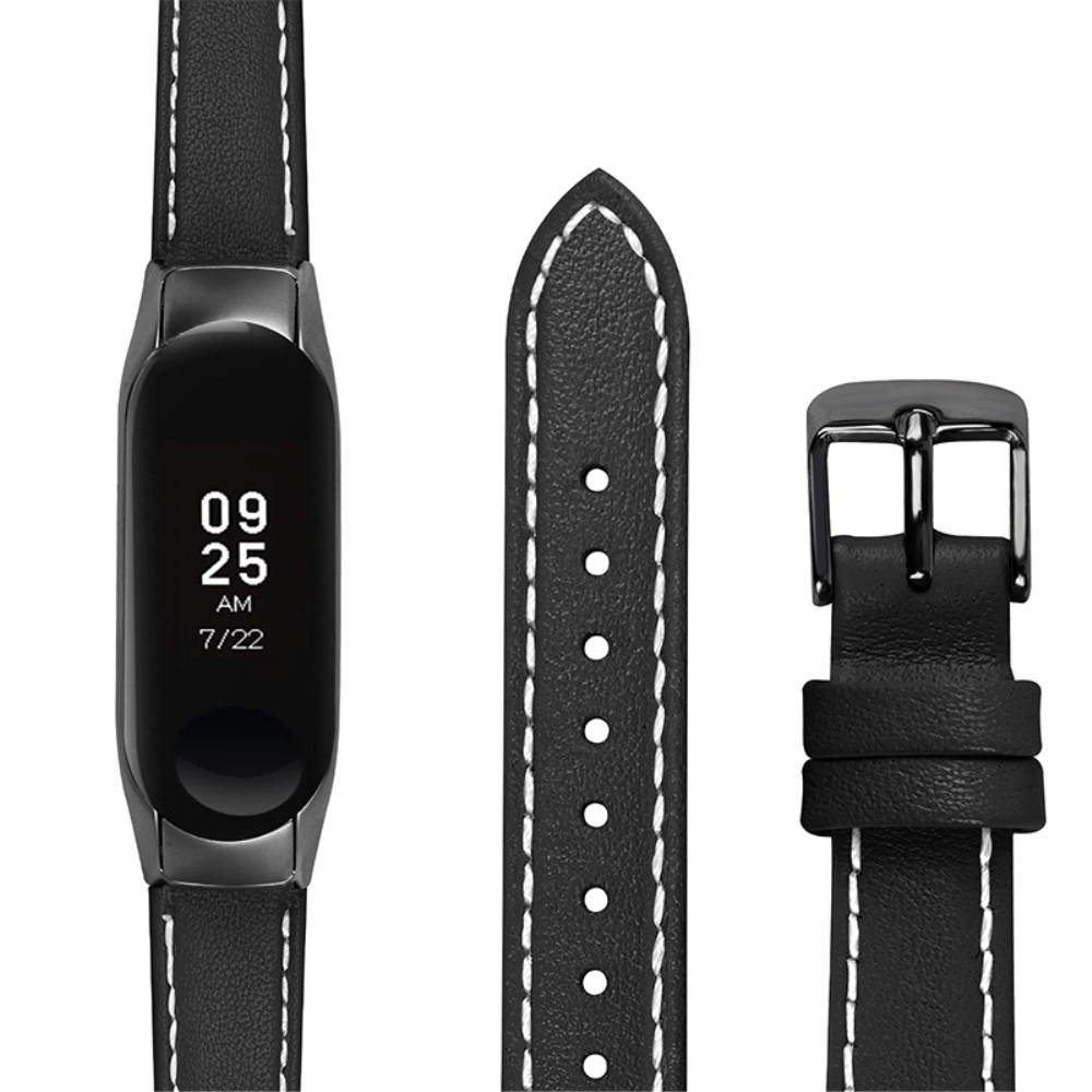 Xiaomi Mi Band 7 Armband i äkta läder, svart