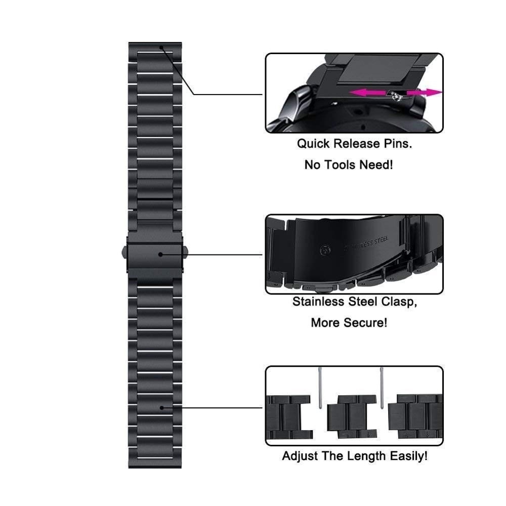 Garmin Vivoactive 4 Snyggt armband i titan, svart