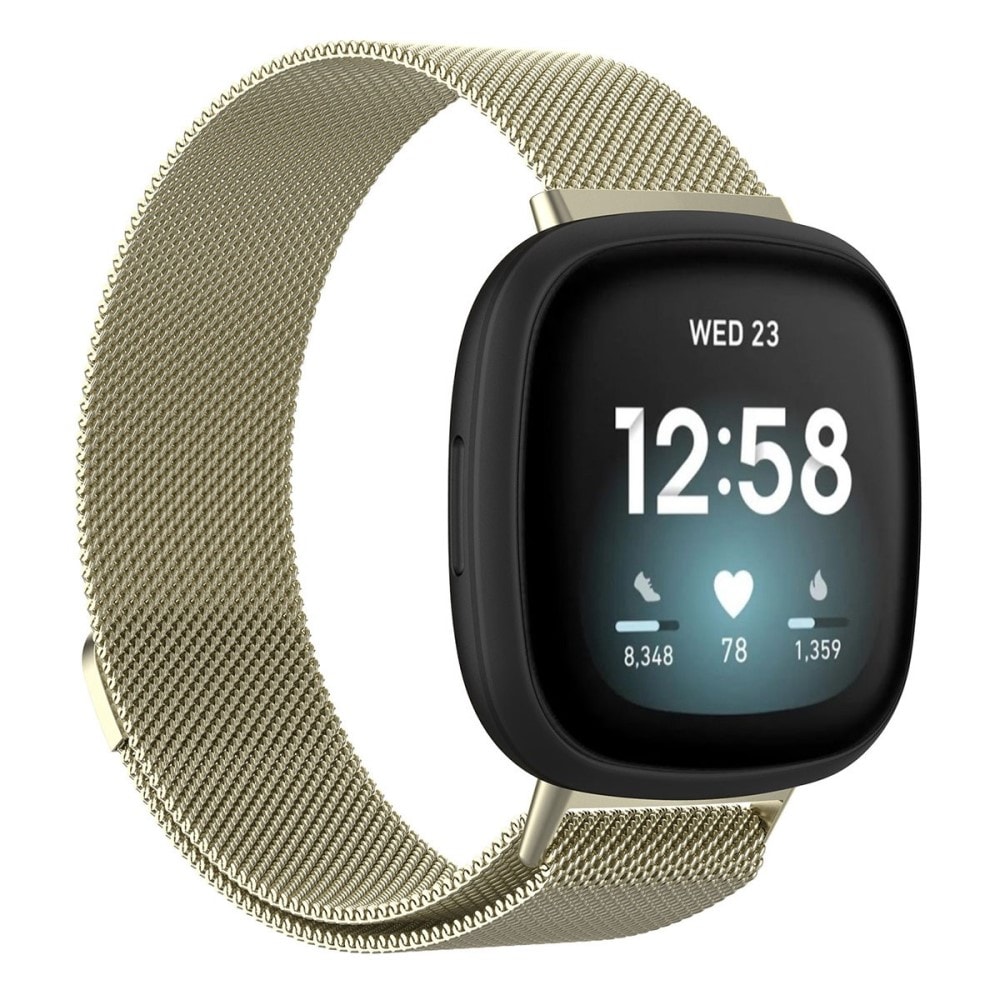 Fitbit Versa 4 Armband Milanese Loop, guld