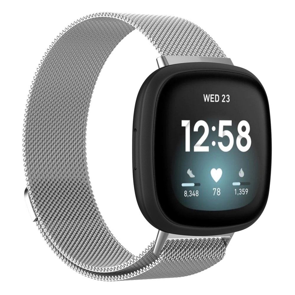 Fitbit Sense 2 Armband Milanese Loop, silver