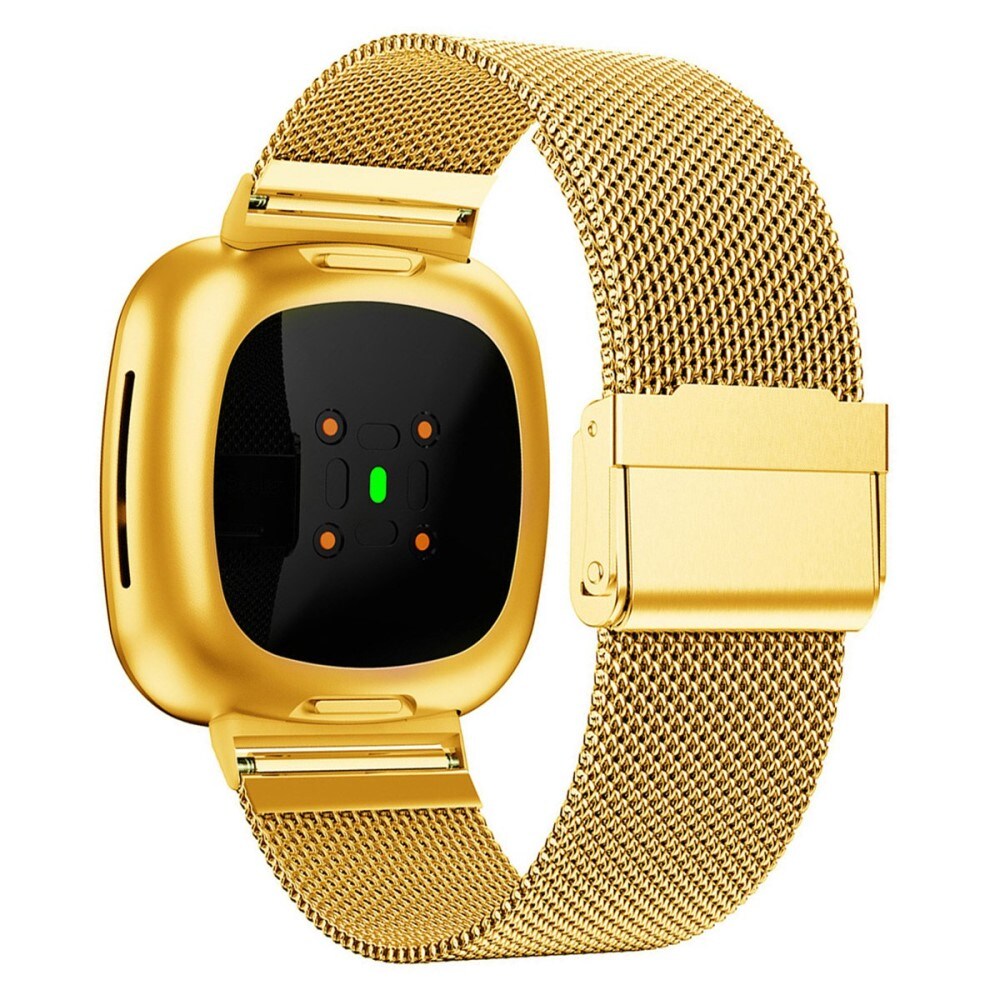 Fitbit Versa 3/Sense Armband i mesh, guld