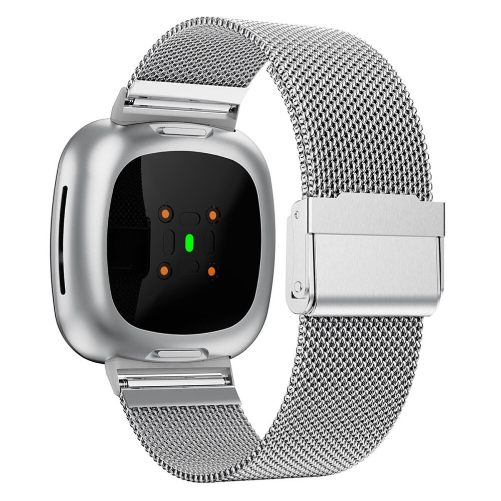 Fitbit Versa 3/Sense Armband i mesh, silver