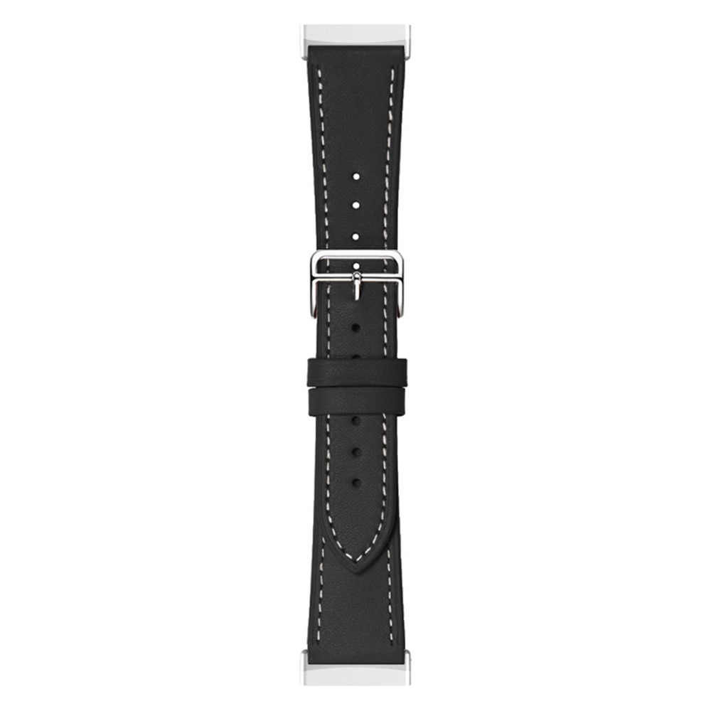 Fitbit Sense 2 Armband i äkta läder, svart