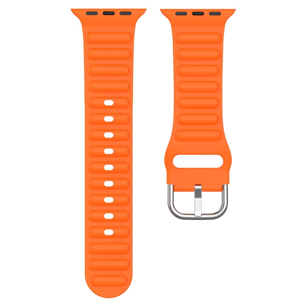 Apple Watch SE 44mm Sportigt armband i silikon, orange