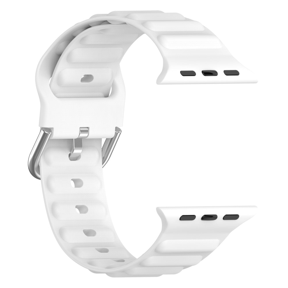 Apple Watch SE 44mm Sportigt armband i silikon, vit