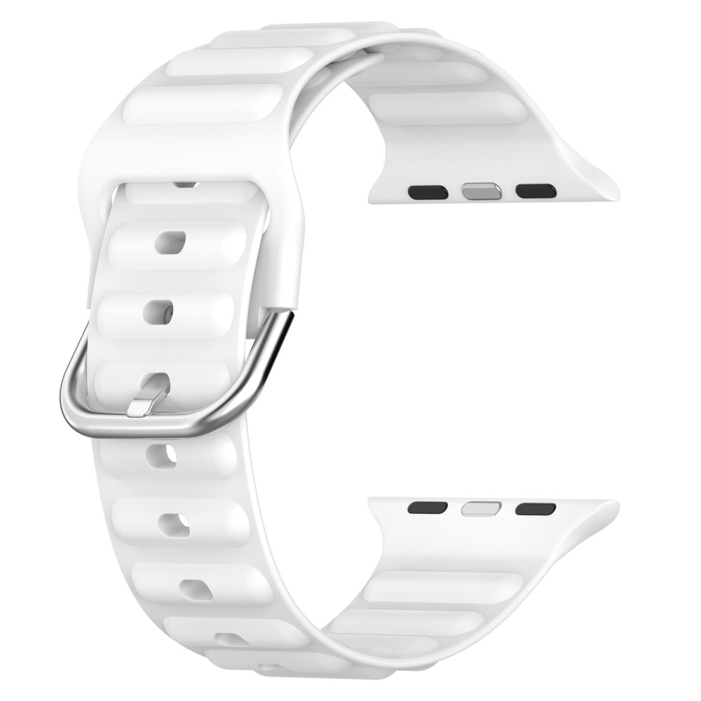 Apple Watch SE 44mm Sportigt armband i silikon, vit