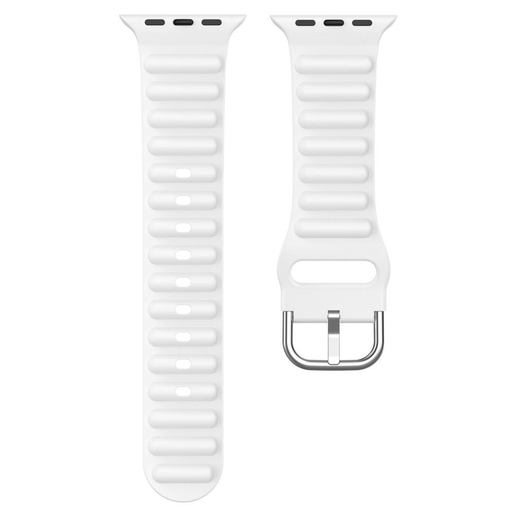 Apple Watch 45mm Series 7 Sportigt armband i silikon, vit