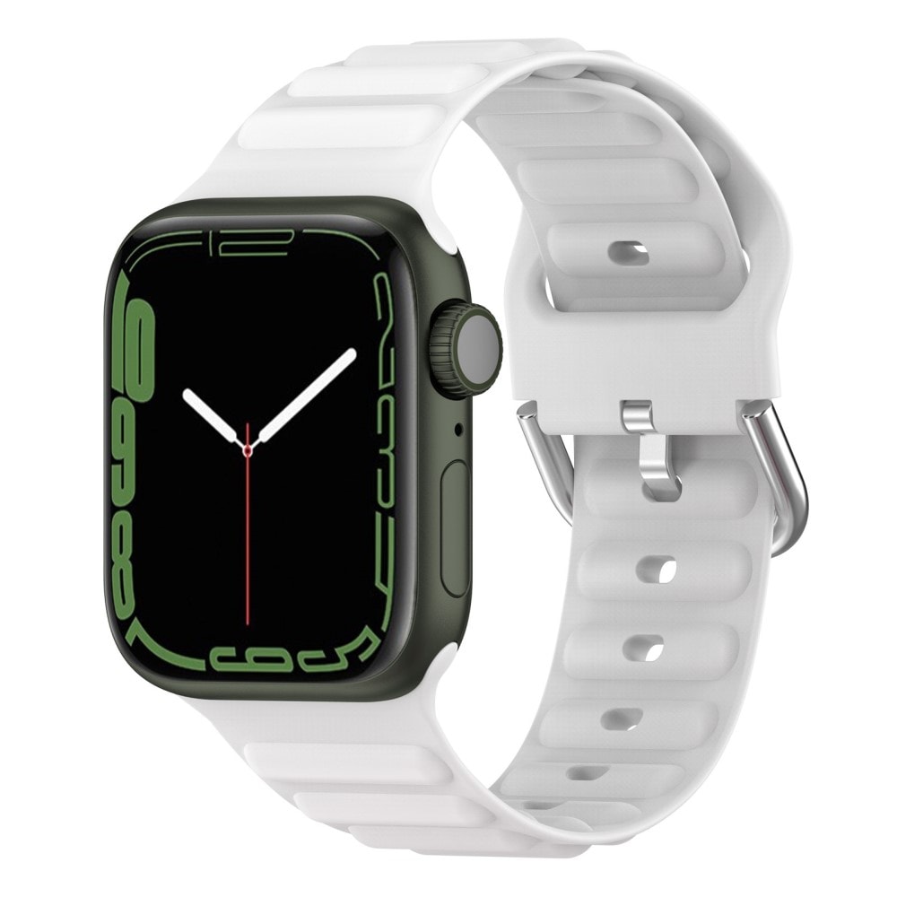 Apple Watch SE 44mm Sportigt armband i silikon, vit